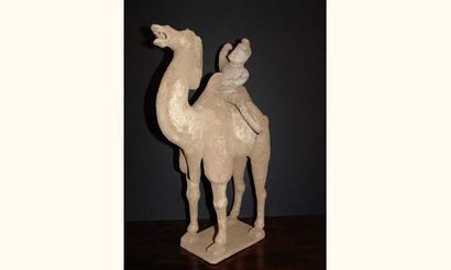 null TANG (618-907 ap. J.C.)
Chamelier sur son chameau blatérant.
En terre cuite...