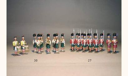 null Angleterre. Le 42 ème régiment écossais au pas. (black watch à Waterloo) 2 cornemuses,...