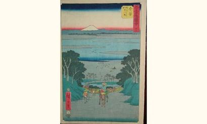 null JAPON
Estampe japonaise Hiroshige, série des 53 stations du Tokaido, station...