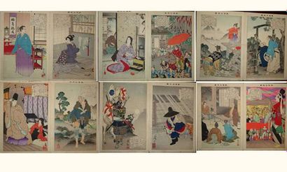 null Suite des photos du lot précédent

JAPON
Album de vingt-quatre estampes par...