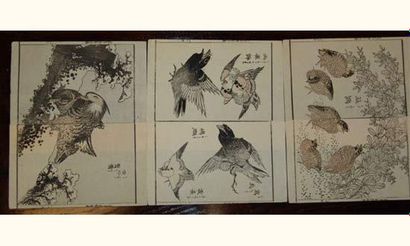 null JAPON
Trois estampes japonaises de la série des 100 oiseaux. Vers 1820.