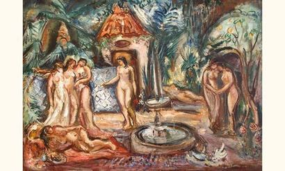 null Émile-Othon FRIESZ (1879-1949)
"Le jardin de l'émir ", circa 1930
Huile sur...