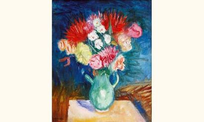 null Charles CAMOIN (1879-1965)
"Fleurs au pot vert "
Huile sur toile, signée en...