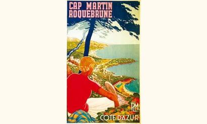 null Cap Martin Roquebrune
PLM. Côte d'Azur.
A.D.I.A. Nice
100 x 62 cm
Aff. N.E....