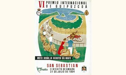 null VI Premio Internacional de
San Sebastian. Circuito de Amara 1954. Moto Iruna,...