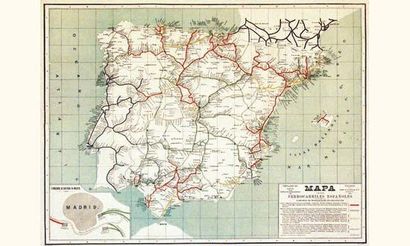 null Mapa de los Ferrocarriles espanoles
54.5 x 72.5 cm
Aff. E. B.E. B + Grandes...