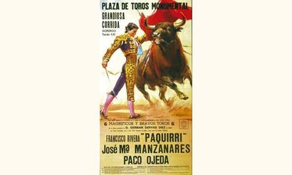 null Lot de 8 affiches sur la Corrida
Plaza de Toros : Badajos 1971(x2). Badajos...