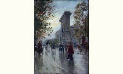 null Georges STEIN (1870-?)
« Paris, la Porte Saint-Martin, circa 1910 »
Huile sur...