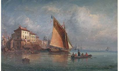 null Léon BRARD
« Venise, voiliers battant pavillons français »
Huile sur toile.
Signée...