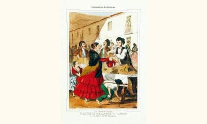 null Costumbres Andaluzas 1852
CHAMAN
Le feria de Sevilla. Puestos de avellanas y...
