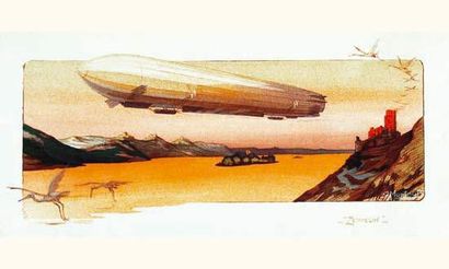 null Zeppelin
MONTAUT E.
Paris
45 x 90 cm
Aff. N.E.B.E. B + Coin inférieur gauche...