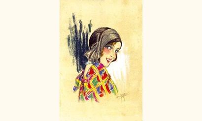 null Femme au Manteau d'Arlequin
1929
CLERICE FRERES
44,5 x 31 cm
Pastel signéeT.B.E....