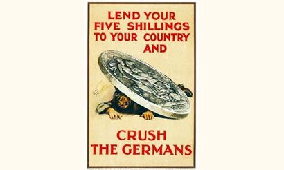 null Crush the Germans
Lend your five shillings to your country.
David Allen & Sons...