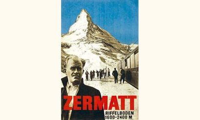 null Zermatt
Riffelboden 1600-2400 m.
Fretz Bros. Ltd Zurich
100 x 64 cm
Aff. E.B.E....