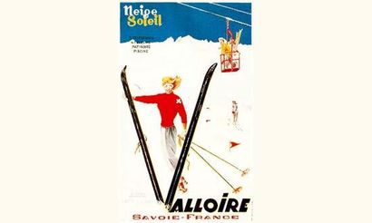 null Valloire
Neige - Soleil.
Imp. Réunies Lyon
99 x 61.7 cm
Aff. E.B.E. B - Petits...