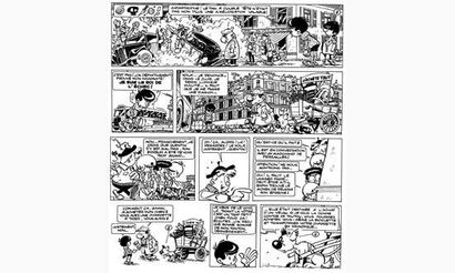 null GREG. « Les As. Quentin Gentil «.
2 planches à l'encre de Chine noire. Planches...