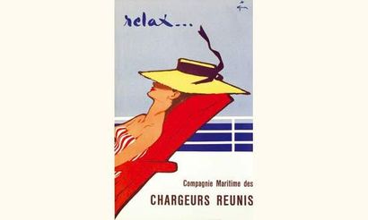 null Relax…
GRUAU
Compagnie Maritime des Chargeurs Réunis.
Bonsch
97,5 x 62 cm
Aff....