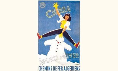 null Chrea, sports d'hiver
CRESPO F.
Chemins de Fer d'Algérie.
Baconnier Frères Alger
100...