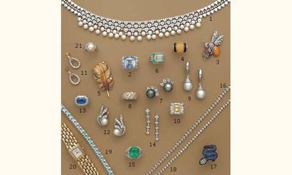 null Photo 4

1. COLLIER draperie, perles de culture et diamants, en or 
7 000/7...