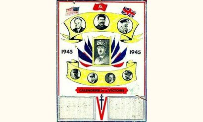 null Calendrier de la Victoire - 1945 FARIA
31,5 x 21,5 cm
Affiche collée sur carton...