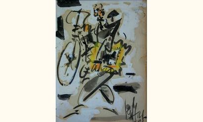 null Gen PAUL (1895-1975)
" Le cycliste "
Aquarelle, encre de chine et crayon sur...