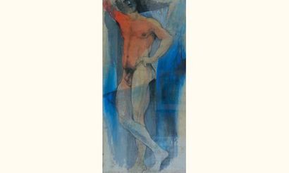 null Roger de la FRESNAYE (1885-1925)
" Etude de nu "
Crayon gras et aquarelle sur...