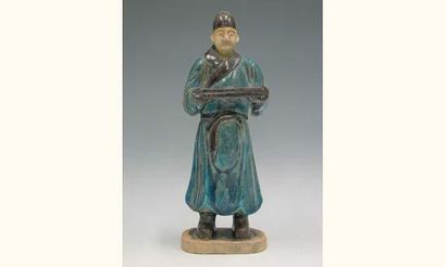 null MING (1368 - 1643 ap. J.C.)
Homme de cour officiant lors d'une cérémonie, portant...