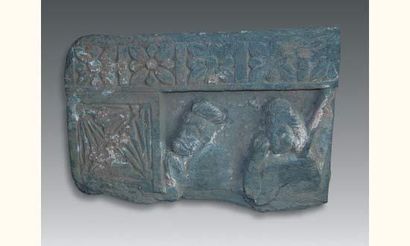  ART GRECO-BOUDDHIQUE DU GANDHARA (Ier - Vème ap. J.C.) Fragment de bas-relief en...