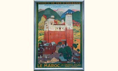 null Louis MARJORELLE (1886-1962)
" Le Maroc, Haut Atlas, vallée d'Ounila ".
Affiche...