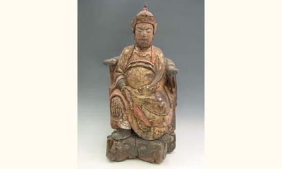 null TANG (618 - 907 ap. J.C.)
Musicien de Kong Hou étranger sur sa monture en terre...
