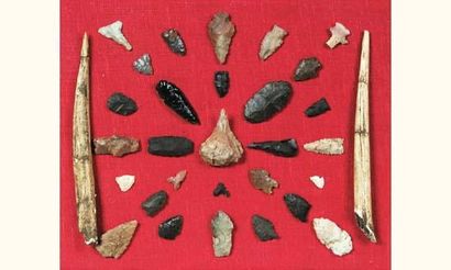 null Collection de flèches et outillage
Anasazi (ancêtres des Hopi), Arizona, U.S.A
	
Pierres...