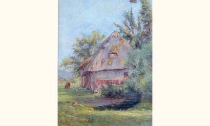 null Paul-Alfred COLIN (1838-1916)
« Paysage champêtre »
Huile sur toile, signée...