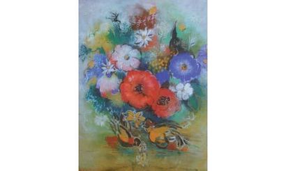 null Paul-Elie GERNEZ (1888-1949)

« Bouquet de fleurs aux oiseaux »

Pastel sur...