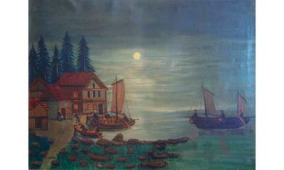 null Louis VIVIN (1861-1936)

« Pêcheur au clair de lune »

Huile sur toile. 
50...