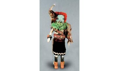 null Grande Zuni Pakoko.
Ce Kachina Zuni représente le peuple Navajo. Son masque...