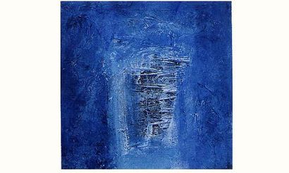 null BARBE Marie - Fragment bleu 

 Technique mixte sur toile 
 SBD 
 20 x 20 cm
