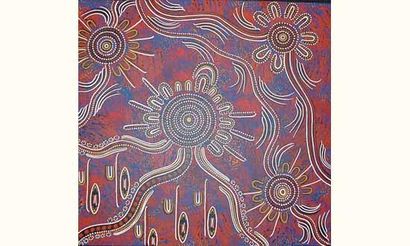 null Boomanulla. 
Tribu : Wiradjuri. Alice Springs. 

Titre : “Women's dreaming”....