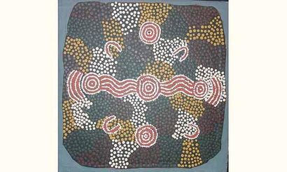 null Anonyme. 

Sans titre. 

D. : 45 x 44 cm.
Acrylique sur toile	

Art Aborigène
Depuis...