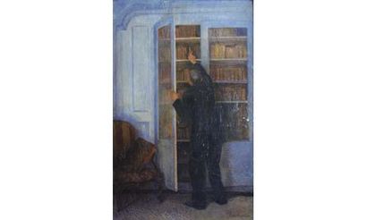 null Armand de La FERRIERES (1873-?)

« La bibliothèque, circa 1920 »

Huile sur...