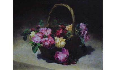 null Achille Théodore CESBRON ( 1849-1915)

« Panier de roses »

Huile sur toile,...