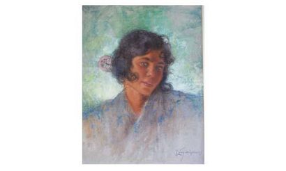 null Lucien LEVY-DHURMER (1865-1953)

« Portrait d'une gitane »

Pastel. Signé en...