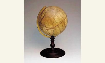 null Globe terreste, signé Newton 
« …The most récent discoveries ». 1840. Demi-méridien...