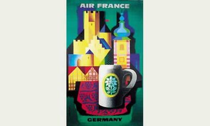 null Air France. GERMANY. 1959/1960 
J. NATHAN-GARAMOND

Imprimerie Perceval, Paris...