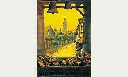 null VILLEDIEU-LES-POELES 
“Cuivres d'art, fonderie de cloches”. 1925 
ALO (Ch. Hallo...
