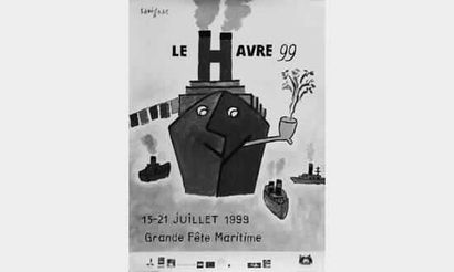 null LE HAVRE 99 . “Grande fête maritime” juillet 1999 
R. SAVIGNAC

Sérigraphie...