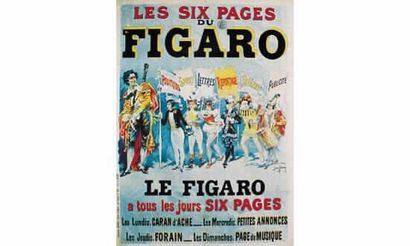 null LE FIGARO. 1904 H. FINNEY
Imprimerie Chaix, Paris - 83x59cm - Entoilage ancien,...