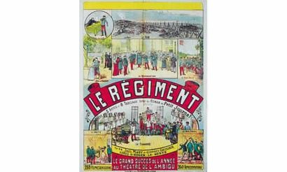 null Théâtre de l'Ambigu. 
LE REGIMENT, pièce en 5 actes. Vers 1890 Anonyme
Affiches...