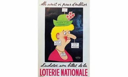 null LOTERIE NATIONALE.
 “Tentez votre chance”. 
Vers 1937 
F. DELRY
Imprimerie J....