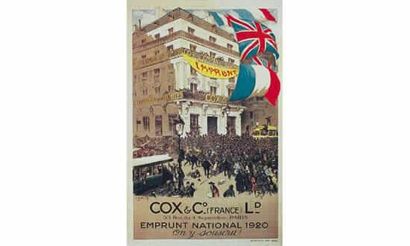 null COX & C° FRANCE Ld. Emprunt national. 1920 A. GALLAND
Imprimerie Devambez, Paris...