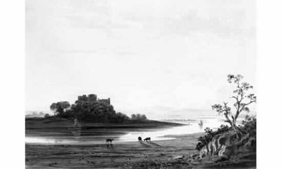 null Copley FIELDING (1787-1855)
« Paysage fluvial »
Aquarelle gouachée - 
18,5x25,4...